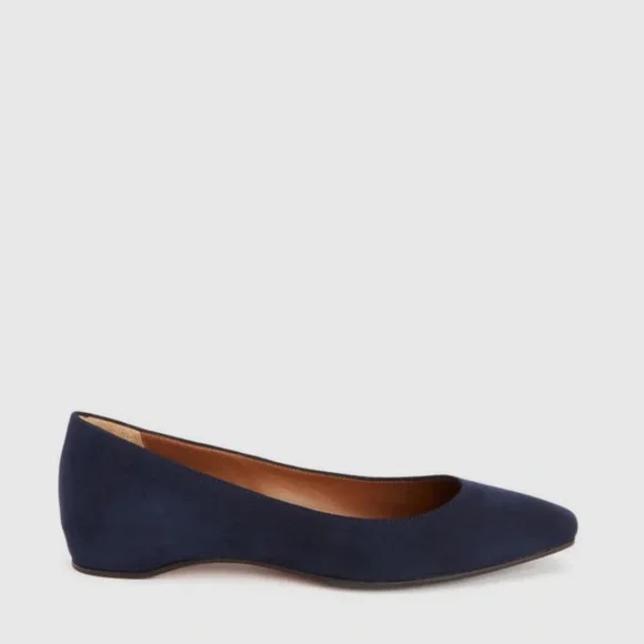 🔥🔥🔥NEW Aquatalia Marcella Navy Suede Leather Flats - Picture 2 of 11